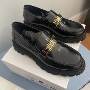 Dior Code Loafer (Black Brushed Calfskin)